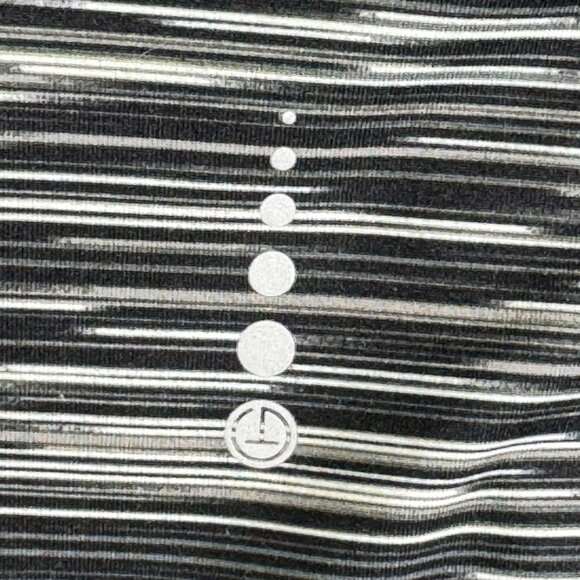 T By Talbots XL Womens Black White Striped Pullover Drawstring Cowl Neck UPF 50 - Picture 9 of 9